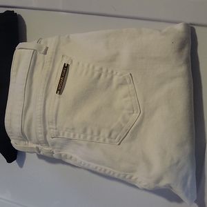 2 pairs MK jeans white/dark denim sz 6